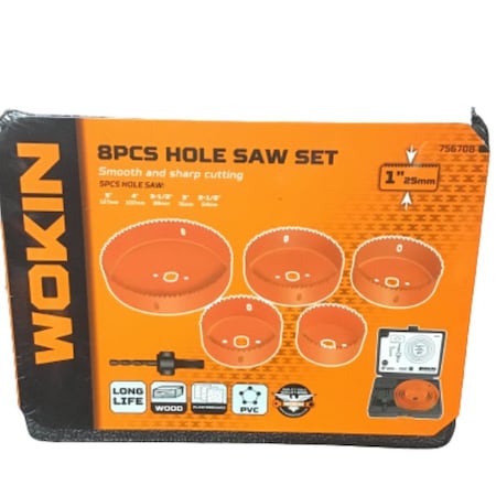 Wokin 8Pcs Hole Saw Set 756708